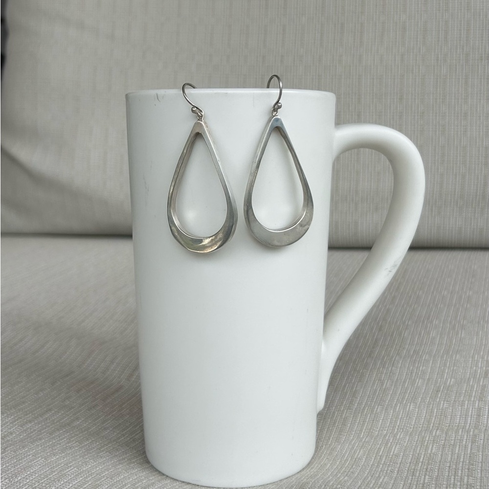 Sleek Mexican 925 Sterling Silver Modern Earrings